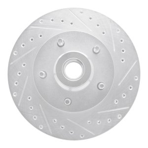 Dodge Ram 1500 Van Brake Rotor (1) - Front Right - R1 Concepts - Drilled & Slotted - Silver - 2003